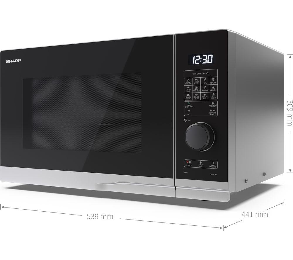 SHARP YC-PG284AU-S Microwave with Grill - Silver image number 4 of 6