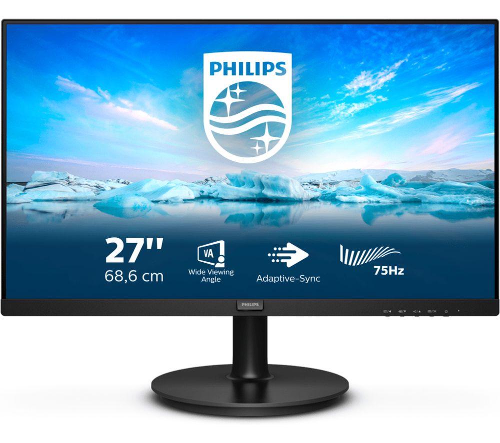 PHILIPS 272V8LA Full HD 27 LCD Monitor - Black, Black