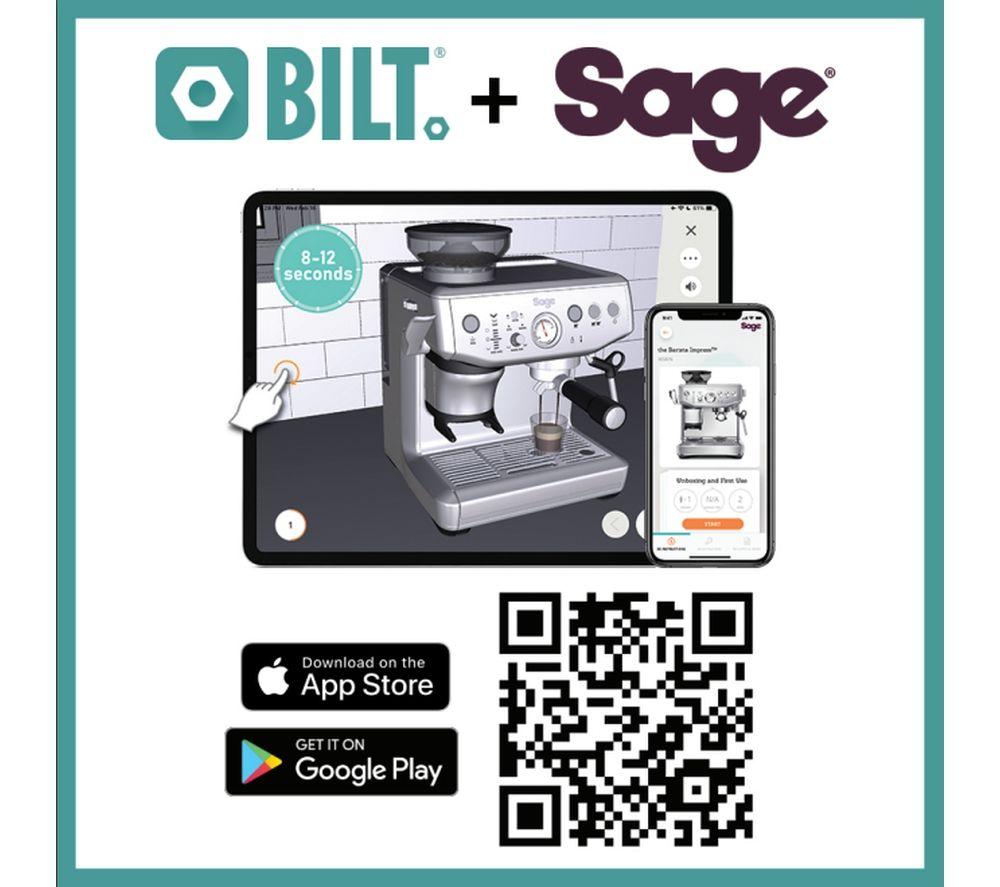 SAGE The Barista Express Impress SES876 Bean to Cup Coffee Machine - Stainless Steel image number 9 of 9