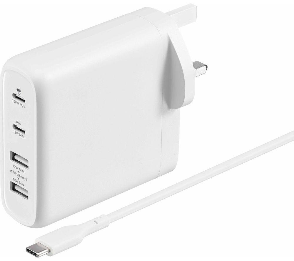 LOGIK 100 W Multiport GaN Universal USB Charger - 2 m