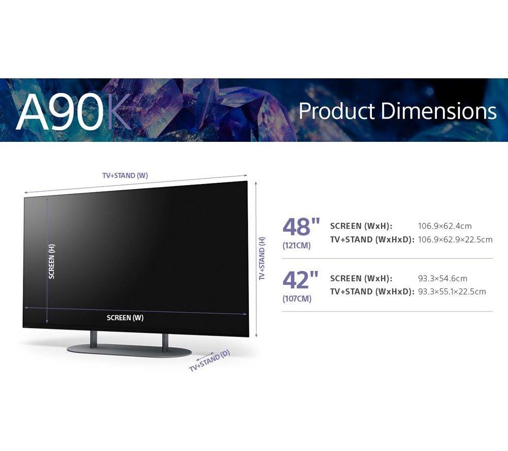 SONY BRAVIA XR-48A90KU.YG 48" Smart 4K Ultra HD HDR OLED TV with Google TV & Assistant image number 7 of 16