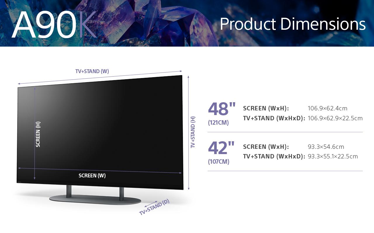 SONY BRAVIA XR-42A90KU.YG 42" Smart 4K Ultra HD HDR OLED TV with Google TV & Assistant image number 7 of 16