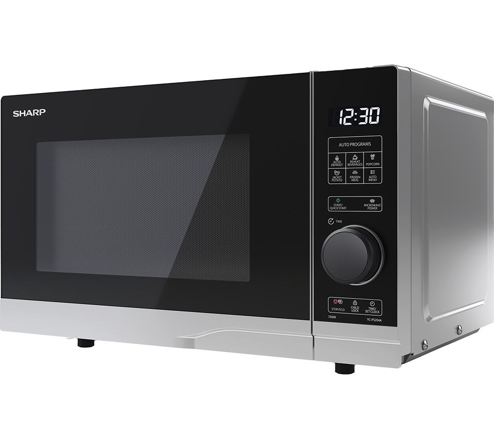 SHARP YC-PS204AU-S Solo Microwave - Silver, Silver/Grey