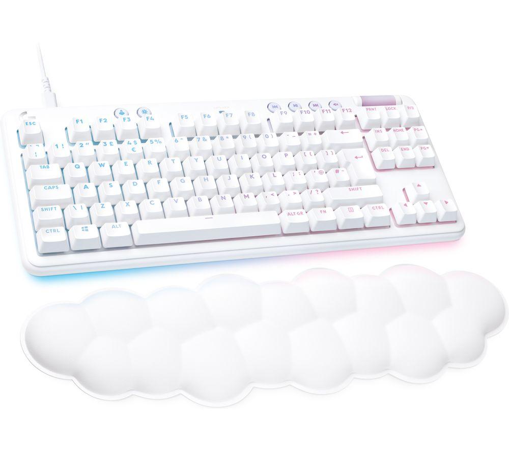 LOGITECH G713 Mechanical Gaming Keyboard - Tactile, White, White