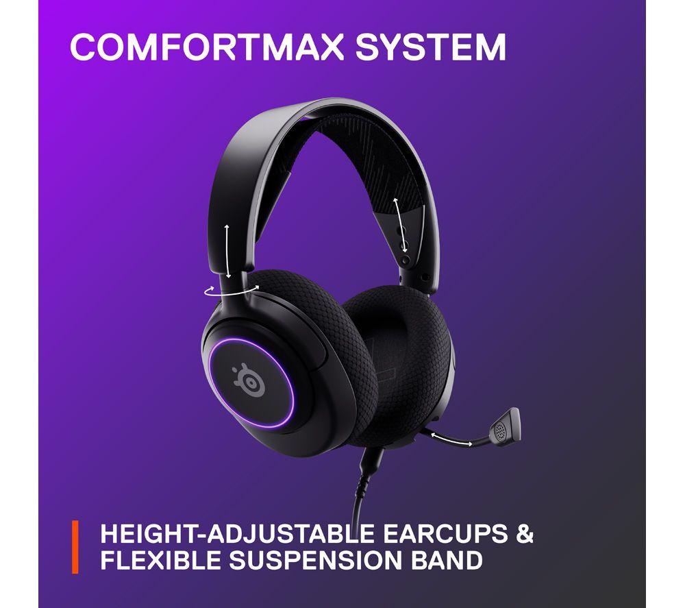 STEELSERIES Arctis Nova 3 7.1 Gaming Headset - Black image number 7 of 15