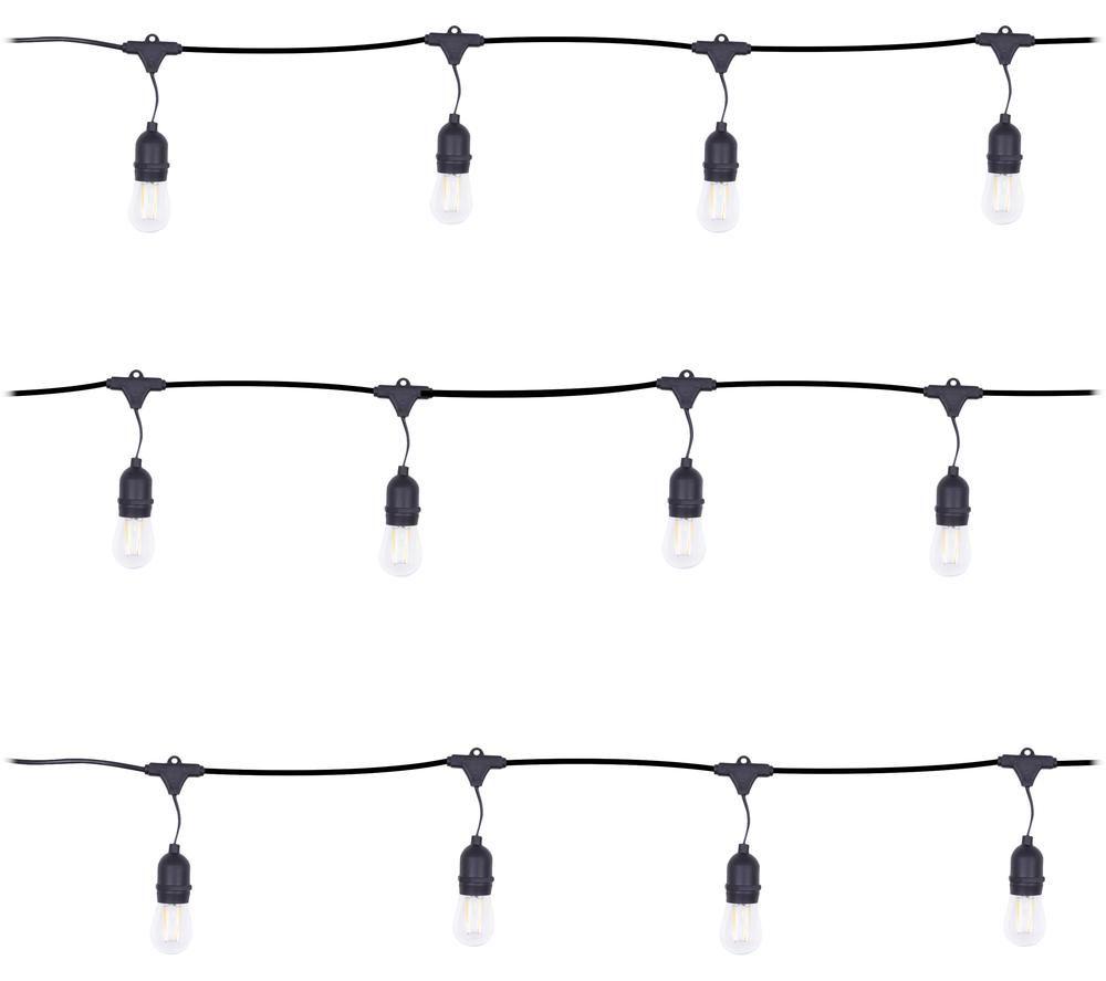 Image of GARDENKRAFT 10489 Outdoor LED String Lights - 15 Bulbs