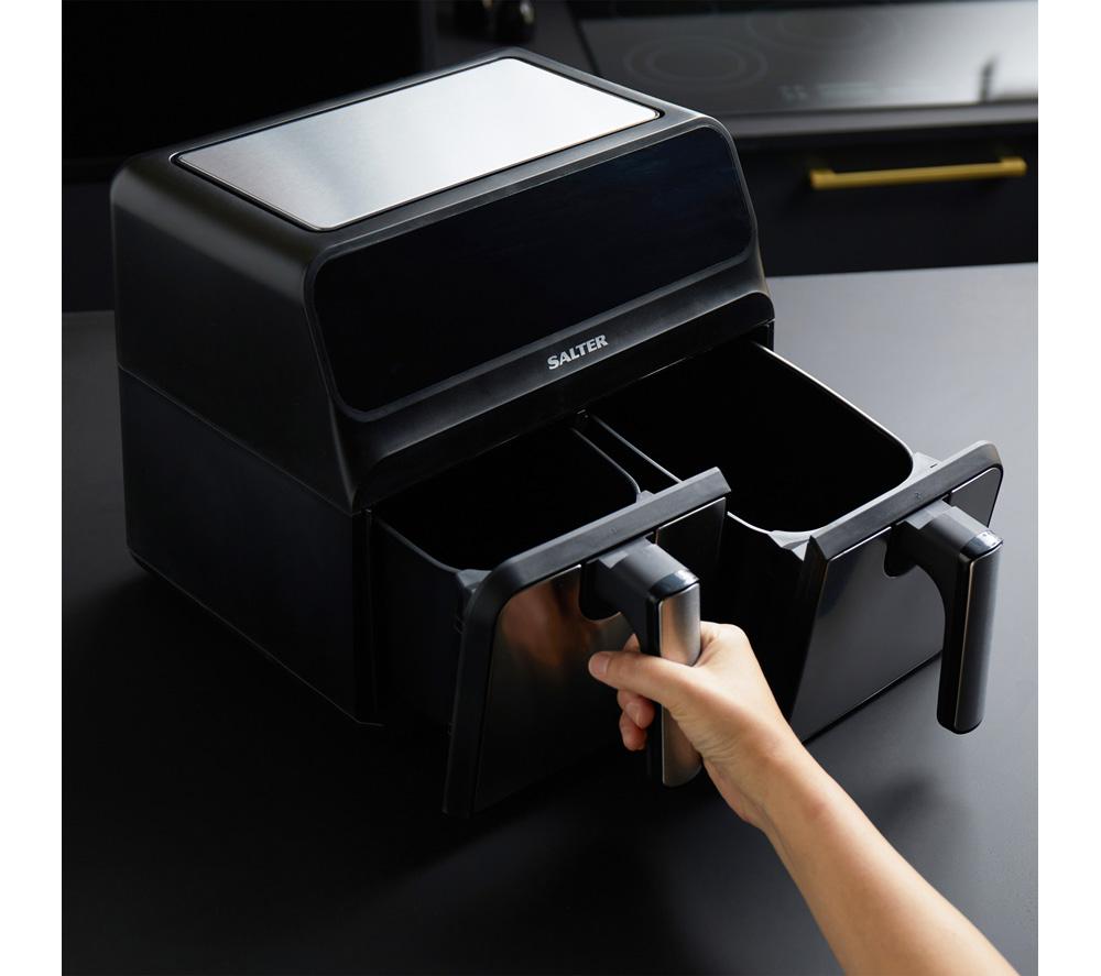 SALTER 5196 7.4L Dual Air Fryer Pro - Black & Stainless Steel image number 3 of 9