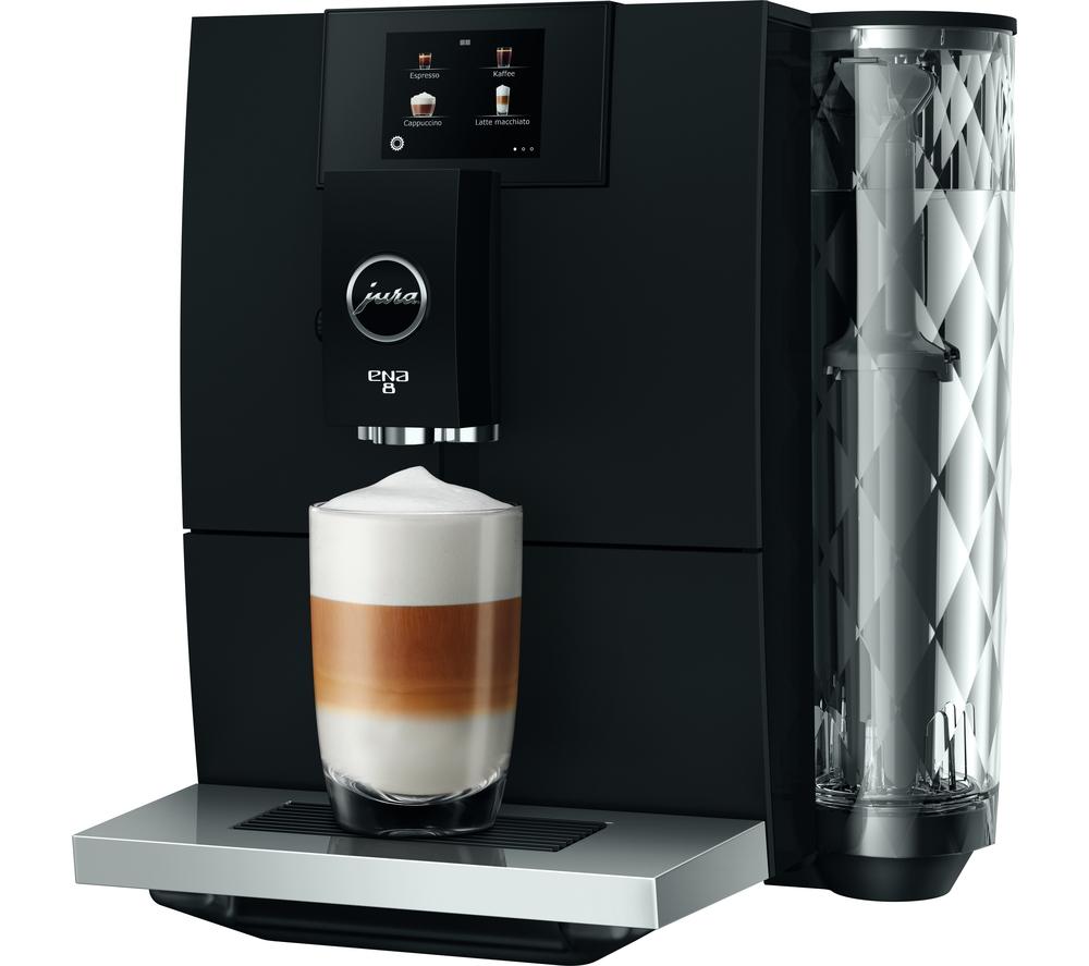 JURA ENA 8 Bean to Cup Coffee Machine - Metropolitan Black image number 2 of 8