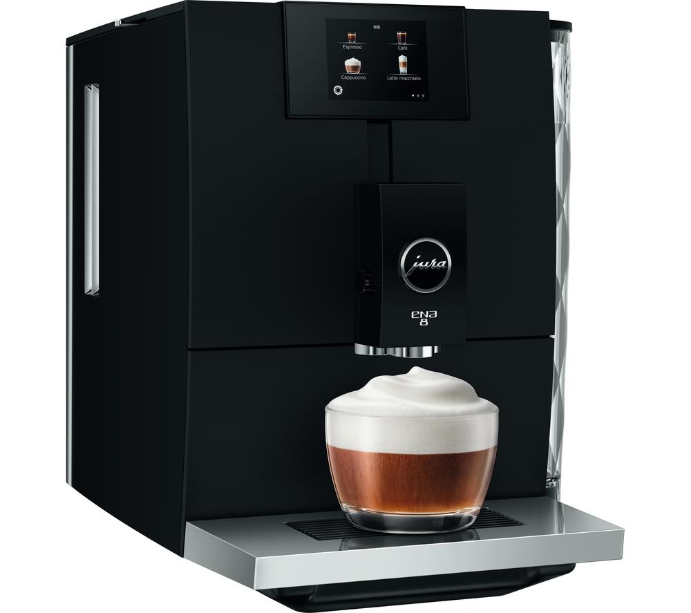 JURA ENA 8 Bean to Cup Coffee Machine - Metropolitan Black image number 3 of 8