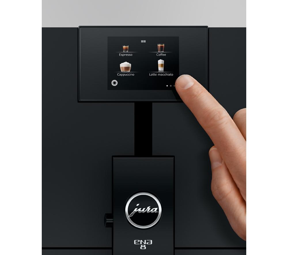 JURA ENA 8 Bean to Cup Coffee Machine - Metropolitan Black image number 6 of 8