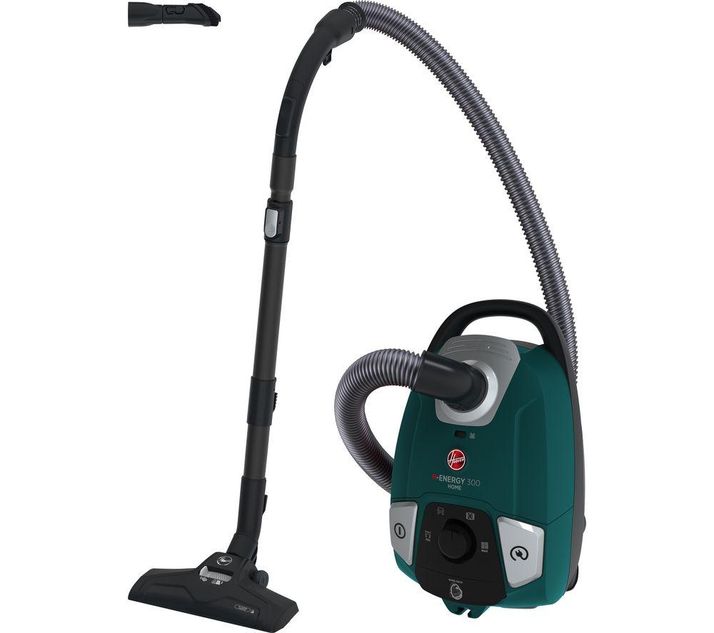 HOOVER H-ENERGY 300 Home HE310HM Bagged Cylinder Vacuum Cleaner - Green, Green,Black