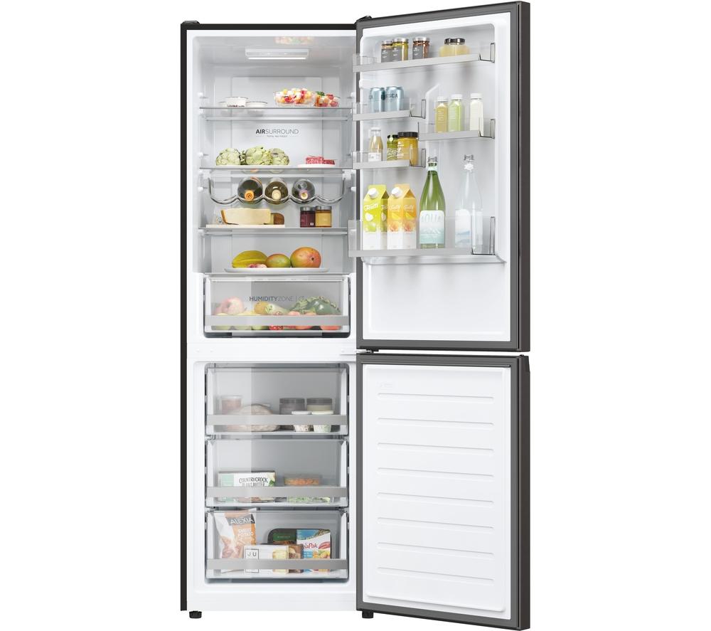 HAIER HDW1618DNPD(UK) Smart 60/40 Fridge Freezer - Platinum Inox