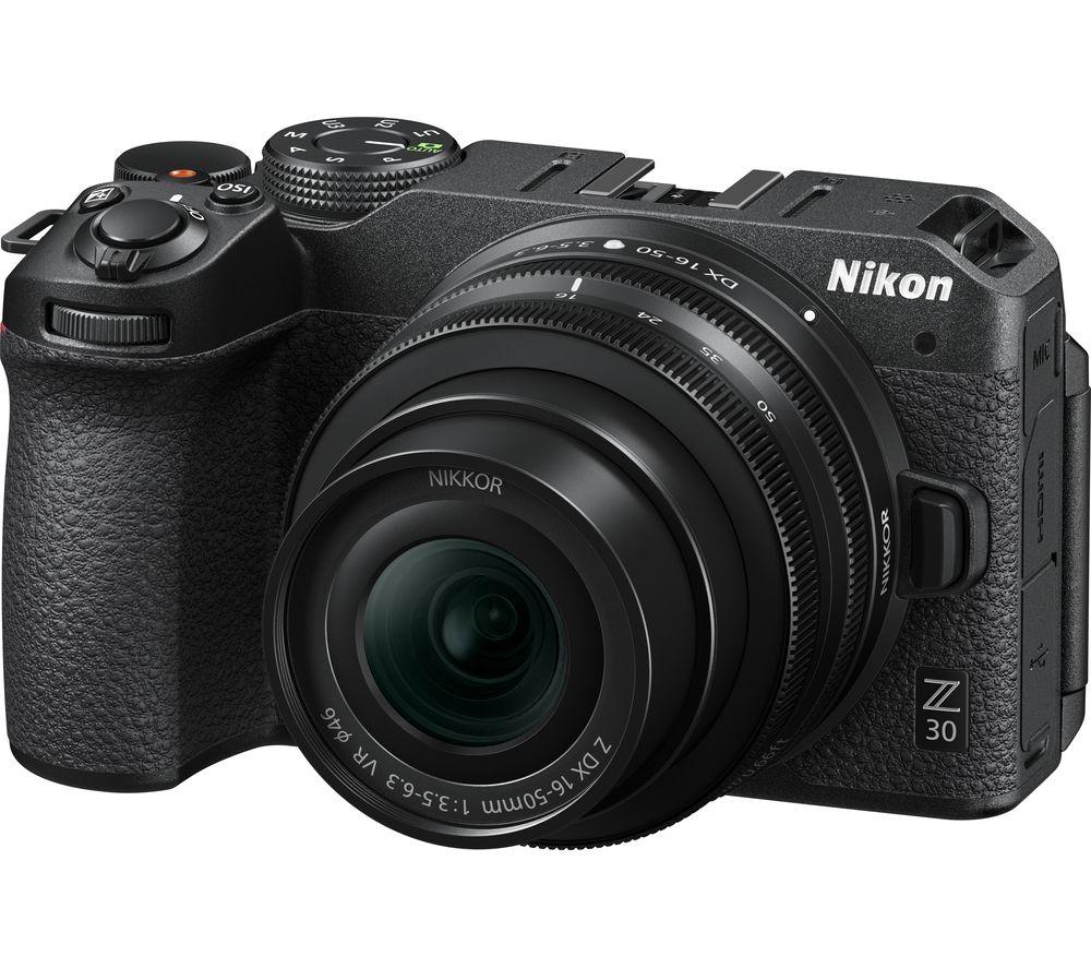 NIKON Z 30 Mirrorless Camera with NIKKOR Z DX 16-50 mm f/3.5-6.3 VR Lens, Black