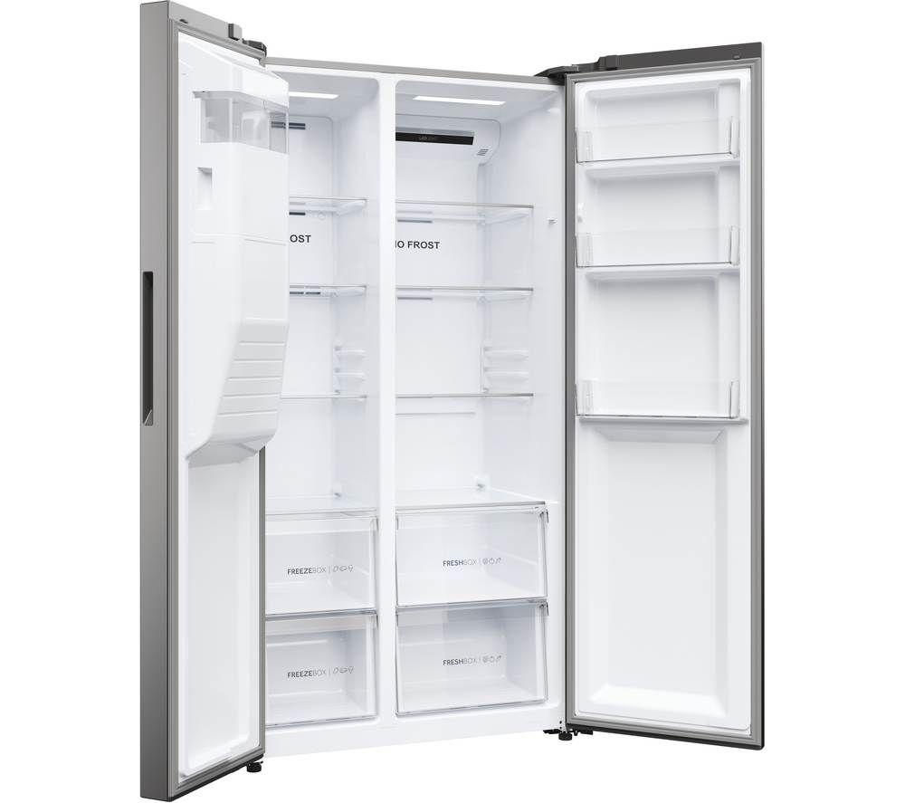 HAIER HSR5918DIMP American-Style Fridge Freezer - Platinum Inox image number 6 of 27