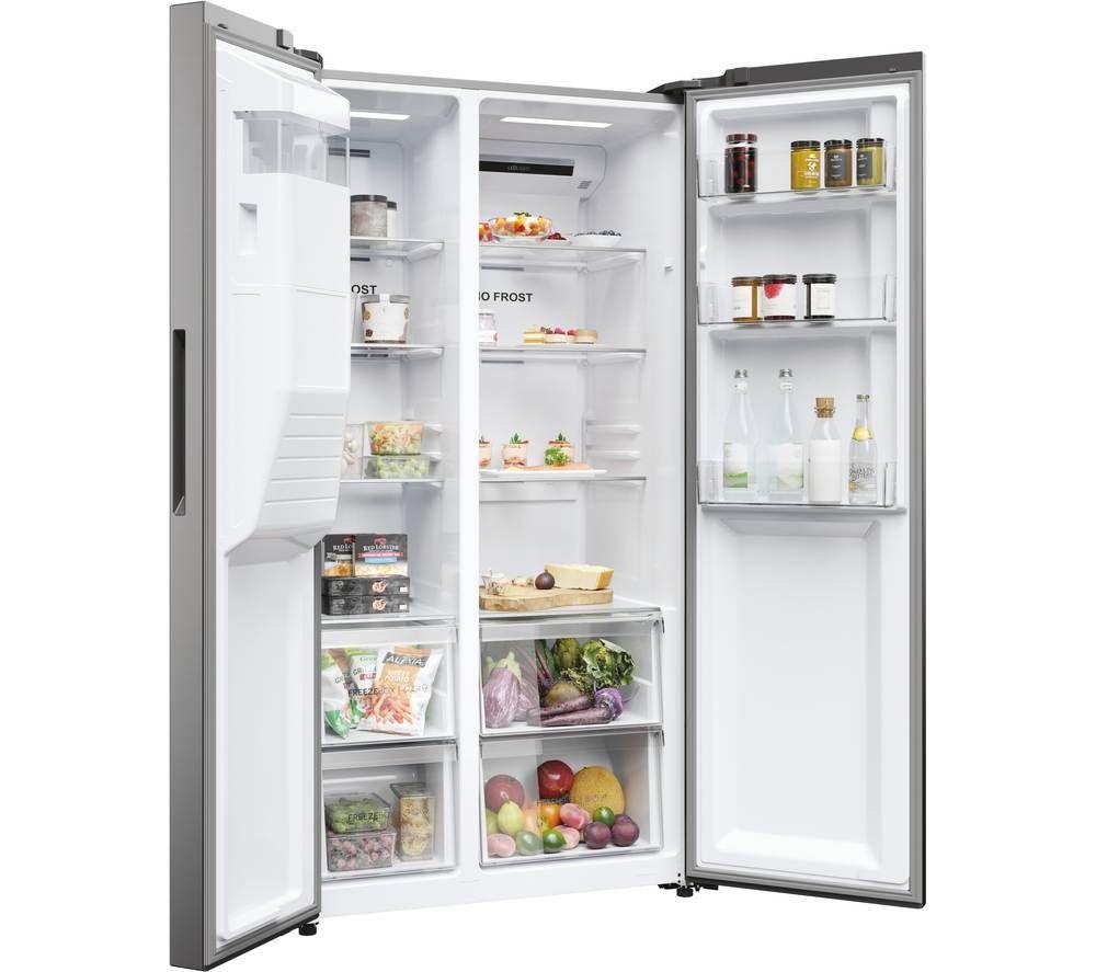 HAIER HSR5918DIMP American-Style Fridge Freezer - Platinum Inox image number 9 of 27