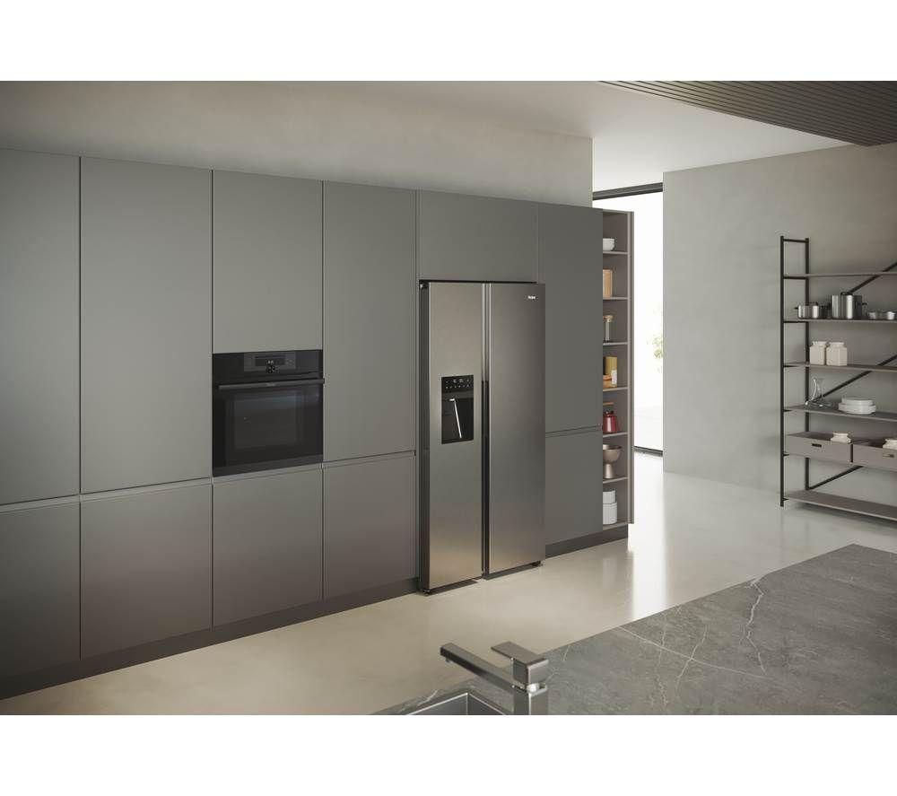 HAIER HSR5918DIMP American-Style Fridge Freezer - Platinum Inox image number 17 of 27