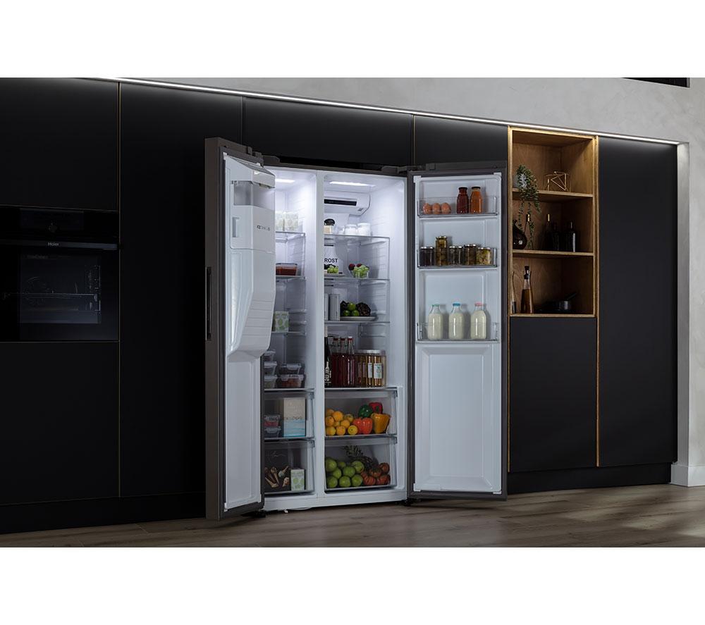 HAIER HSR5918DIMP American-Style Fridge Freezer - Platinum Inox image number 20 of 27