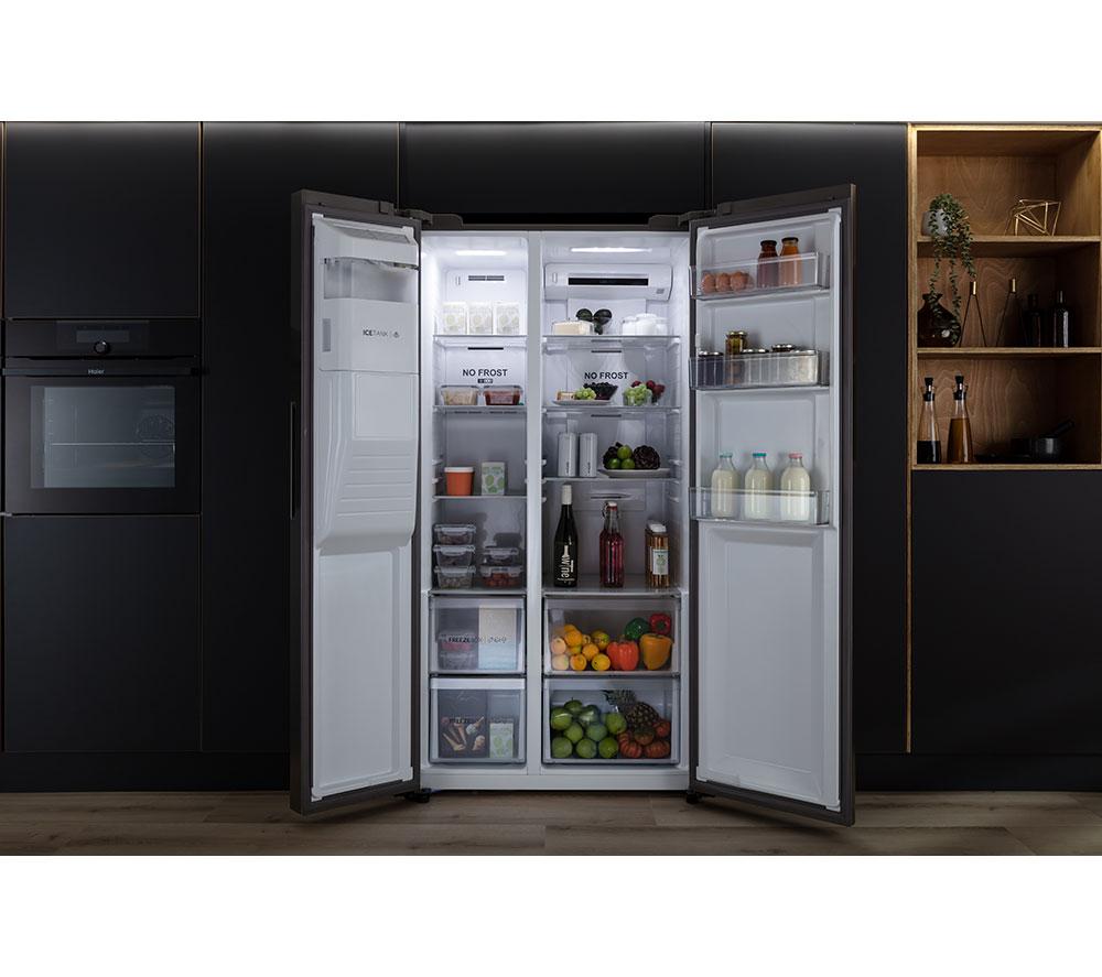 HAIER HSR5918DIMP American-Style Fridge Freezer - Platinum Inox image number 23 of 27