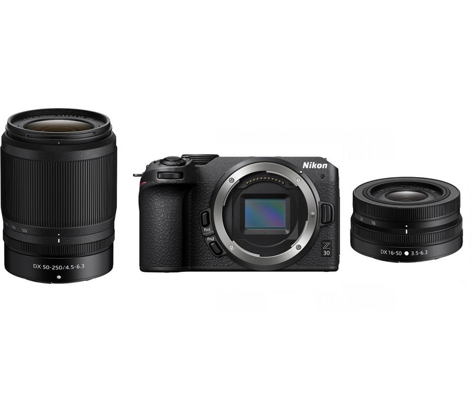 NIKON Z 30 Mirrorless Camera with NIKKOR Z DX 16-50 mm f/3.5-6.3 VR & 50-250 mm f/4.5-6.4 VR Lens