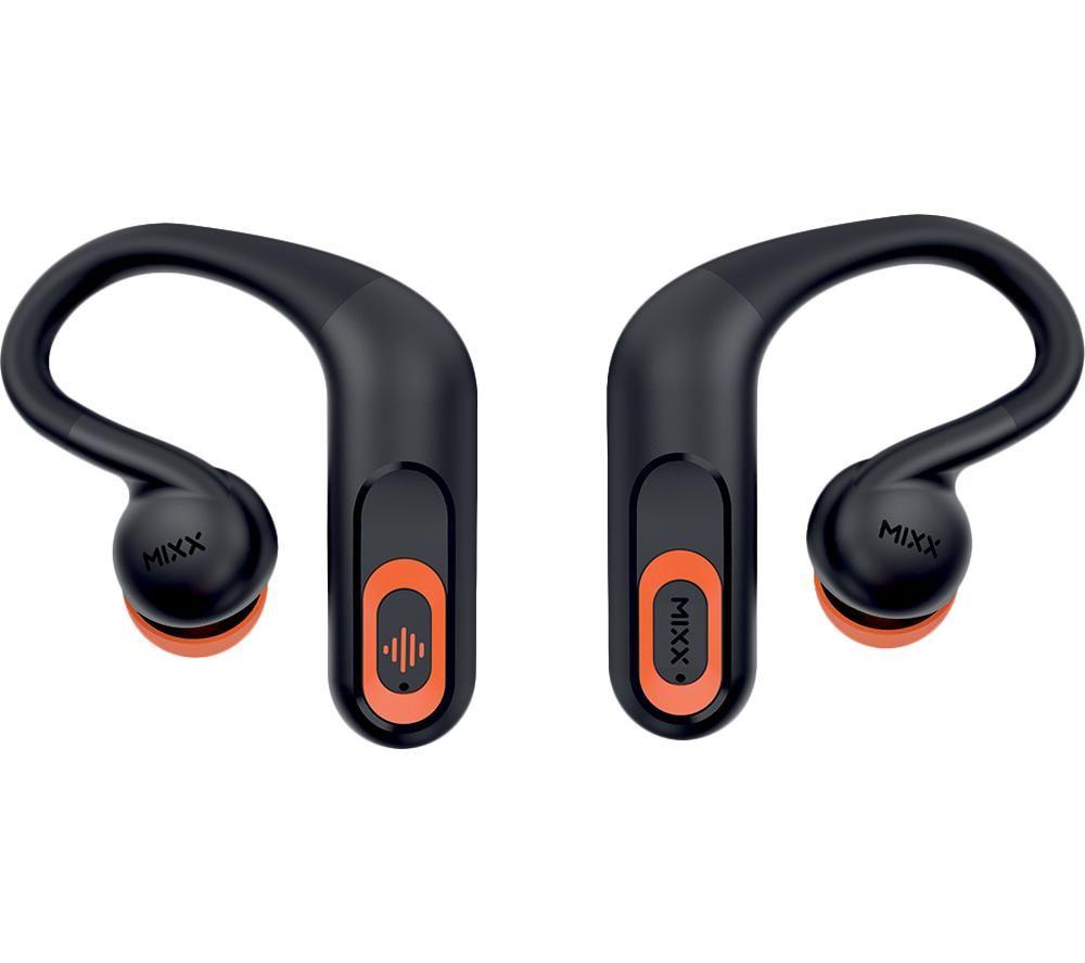 MIXX StreamBuds Sports Charge Wireless Bluetooth Earbuds - Black & Orange, Orange,Black