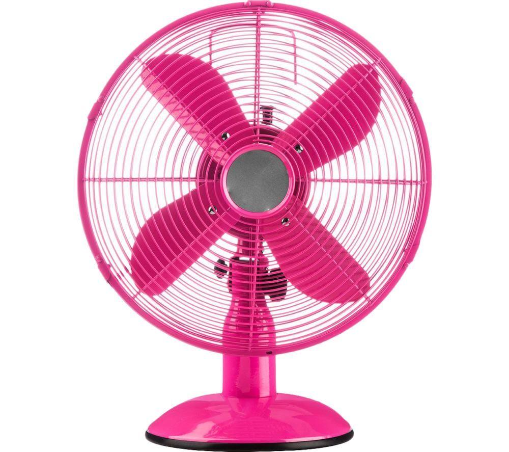 INTERIORS by Premier Portable 12" Desk Fan - Hot Pink image number 4 of 4