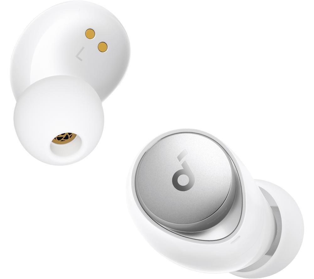 SOUNDCORE Space A40 Wireless Bluetooth Noise-Cancelling Earbuds - White, White