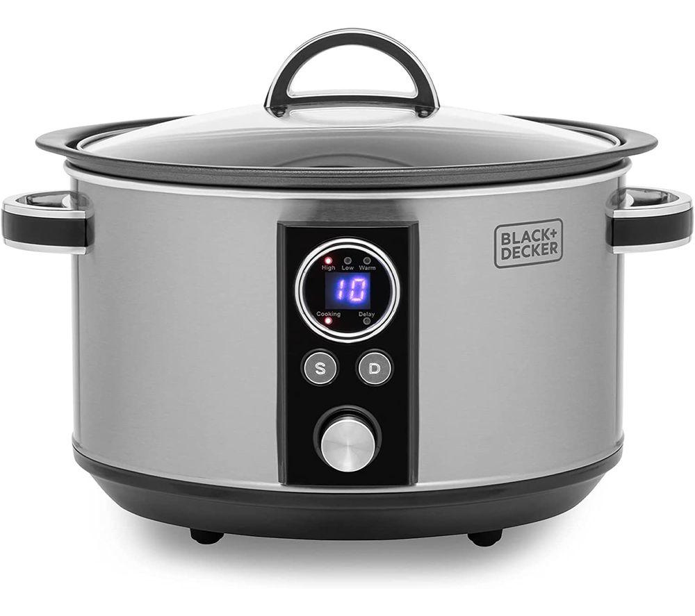 BLACK  DECKER BXSC16045GB Slow Cooker - Stainless Steel, Stainless Steel