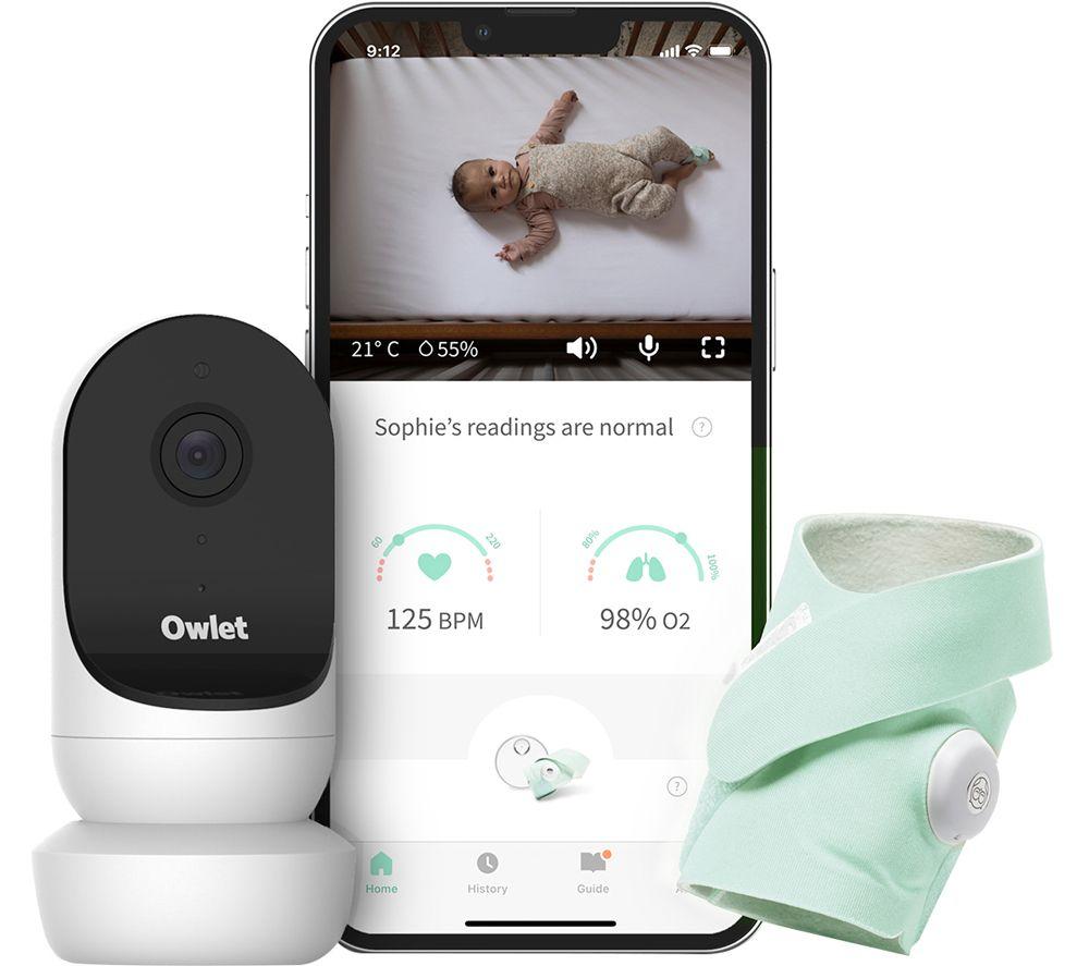 OWLET Baby Monitor Duo Smart Sock 3 & Cam 2 Bundle - Mint