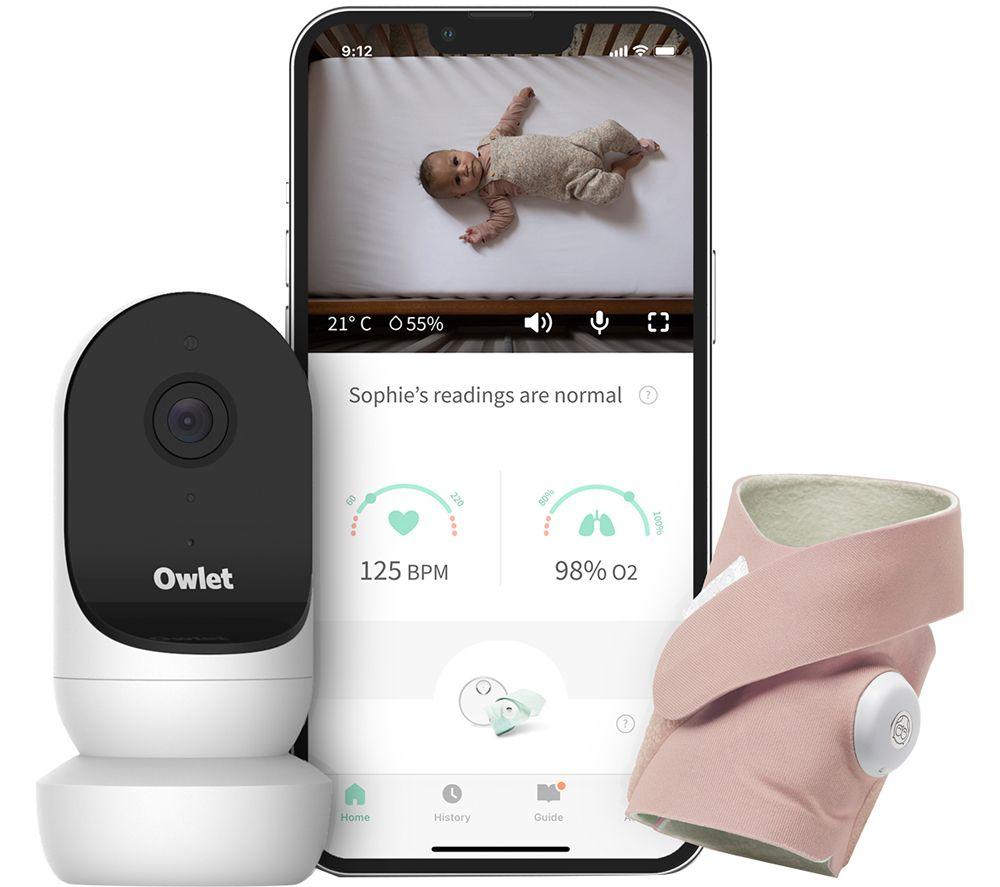 OWLET Baby Monitor Duo Smart Sock 3 & Cam 2 Bundle - Dusty Rose