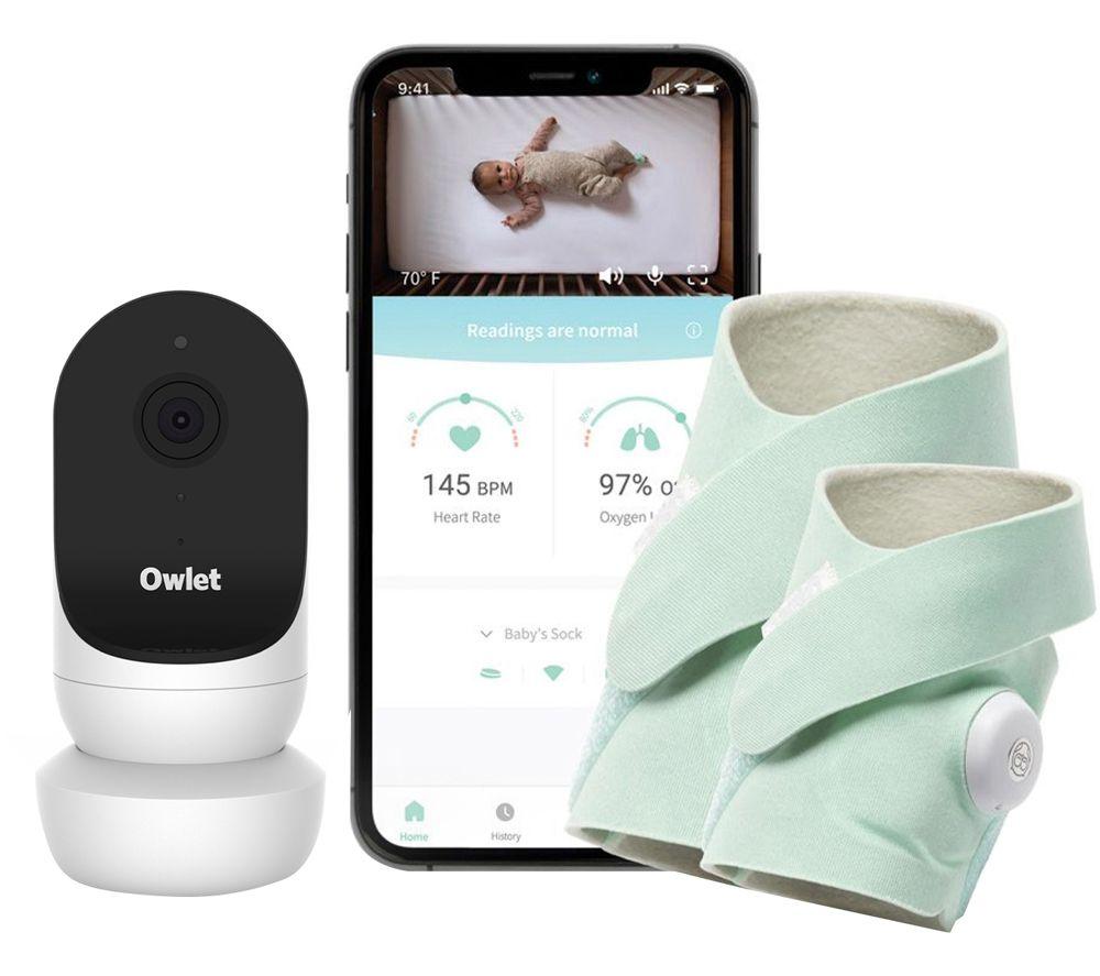 OWLET Baby Monitor Duo Plus Smart Sock 3 & Cam 2 Bundle - Mint