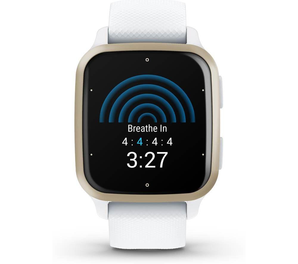 GARMIN Venu Sq 2 - White & Cream Gold image number 2 of 10