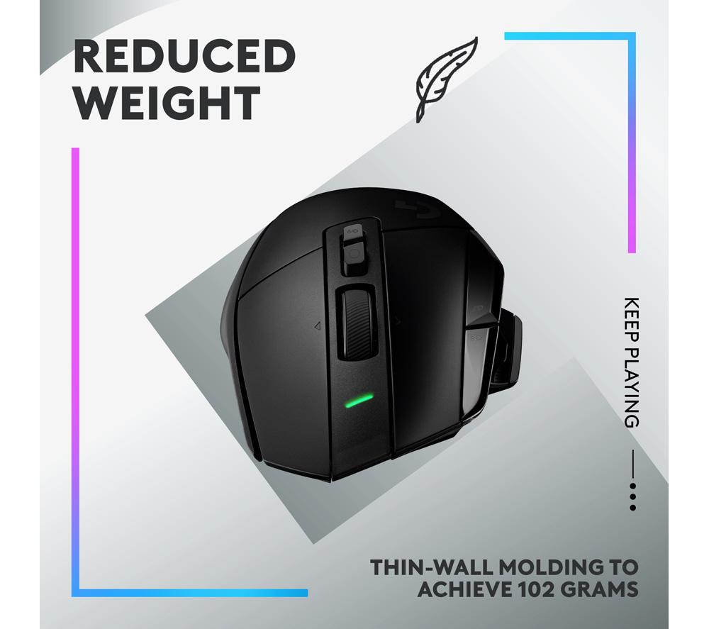 LOGITECH G502 X Lightspeed Wireless Optical Gaming Mouse - Black image number 6 of 7