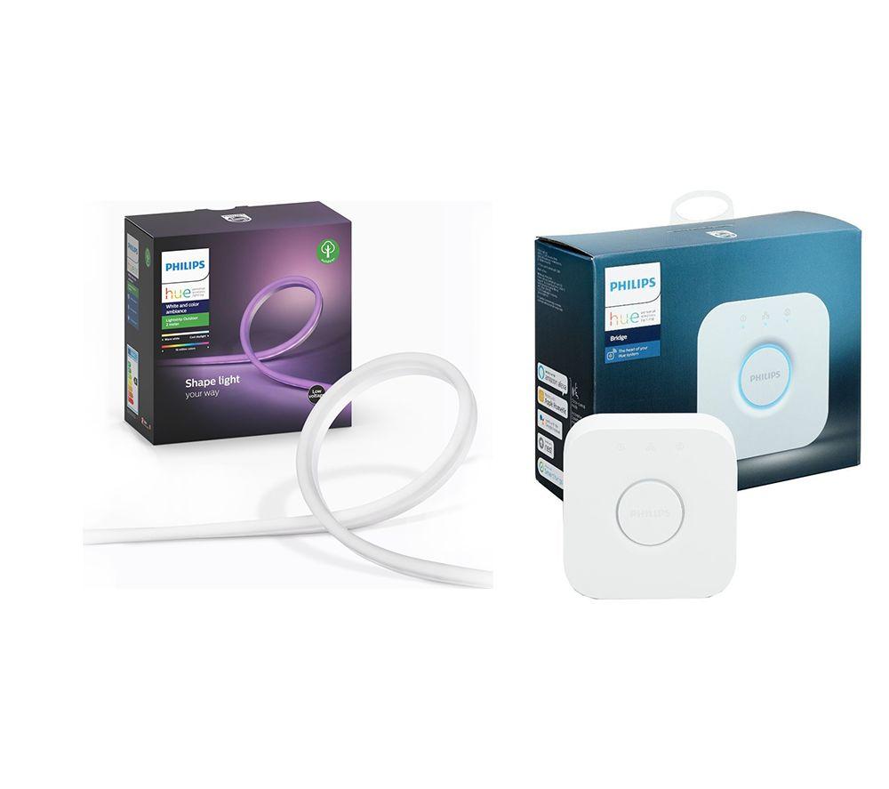 Philips Hue 2 m White & Colour Ambiance Outdoor Lightstrip & Bridge Bundle review