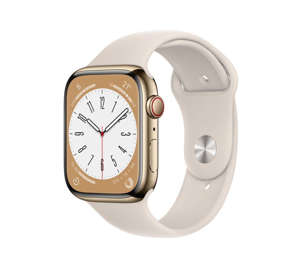 Buy APPLE Watch Series 8 Cellular - Gold with Starlight Sports