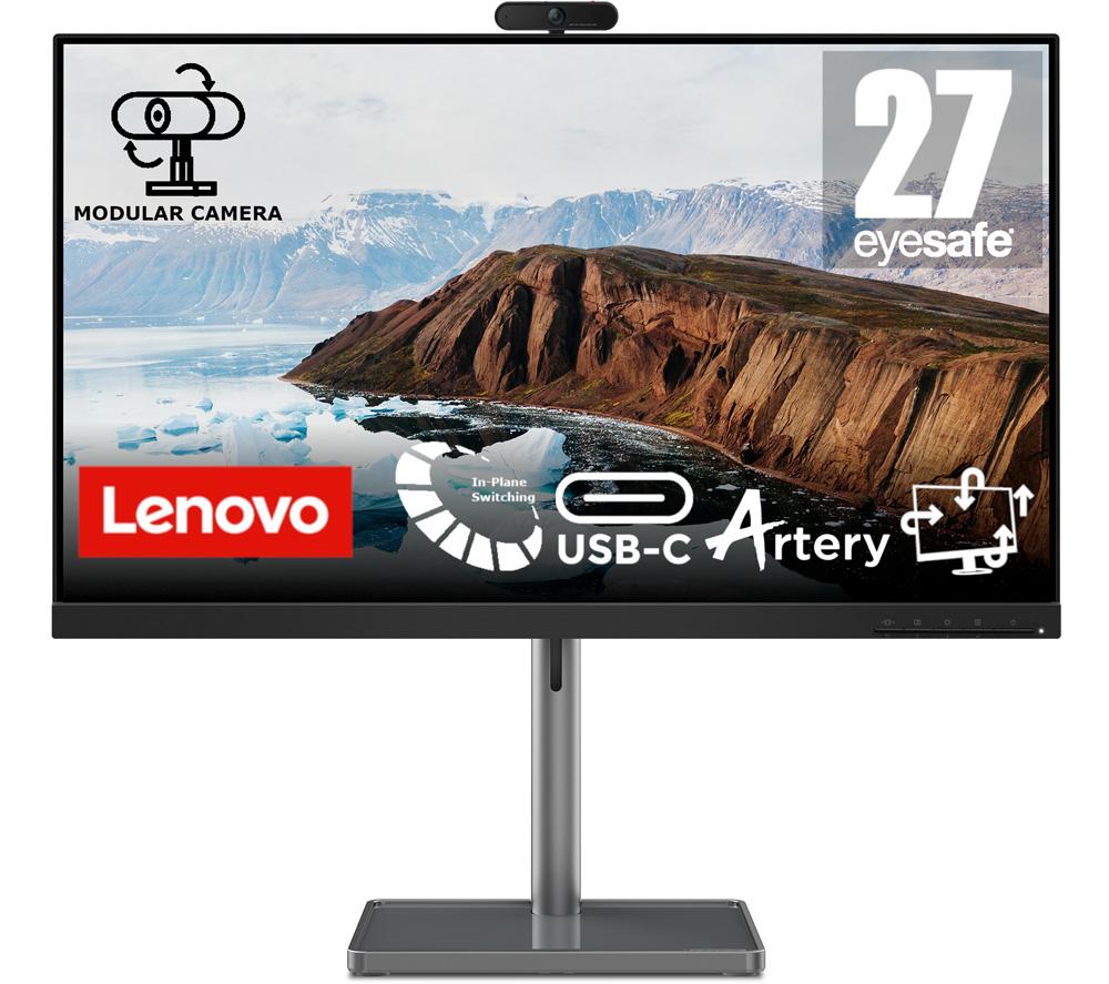 LENOVO L27m-30 27 Full HD IPS LED Monitor with LC50 Webcam - Black, Black