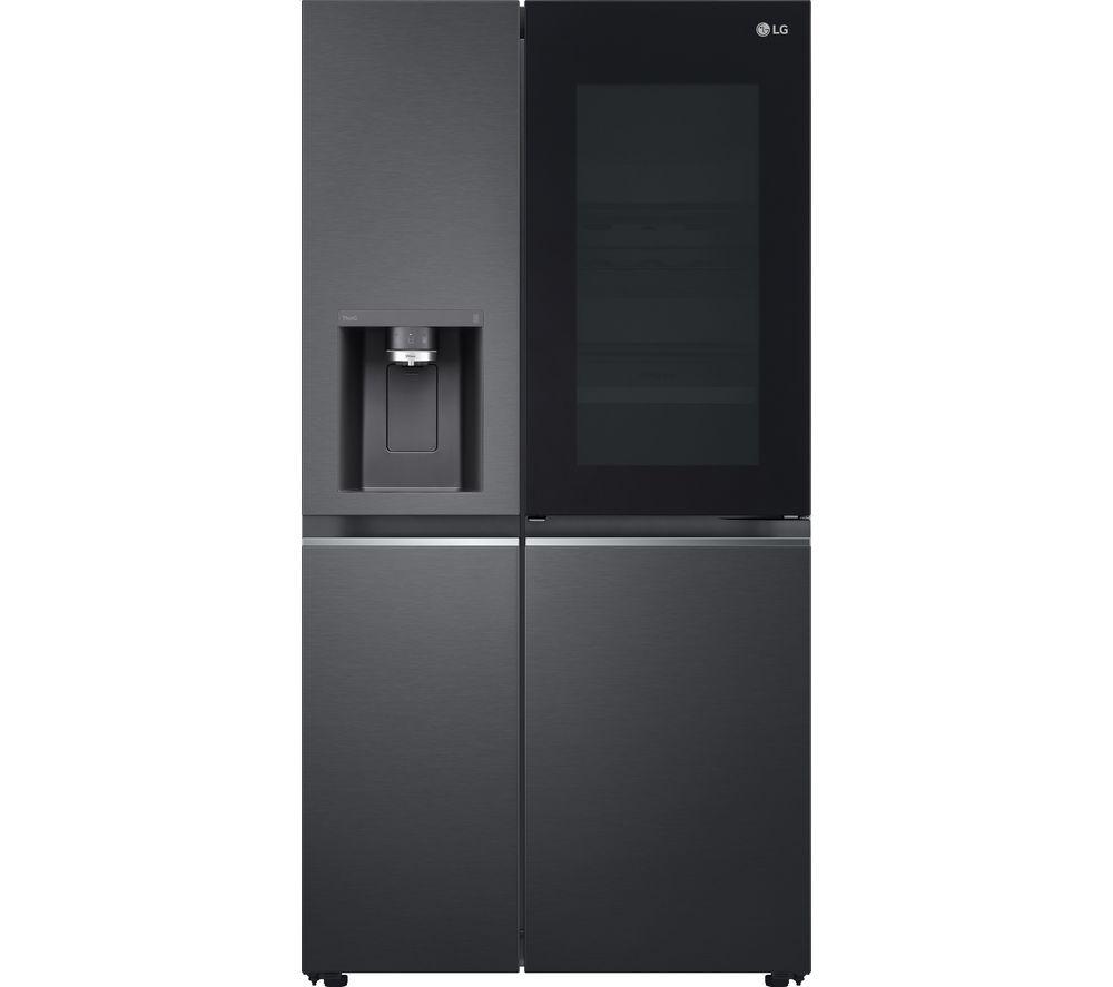 LG Craft Ice InstaView GSXV90MCDE American-Style Smart Fridge Freezer - Matte Black