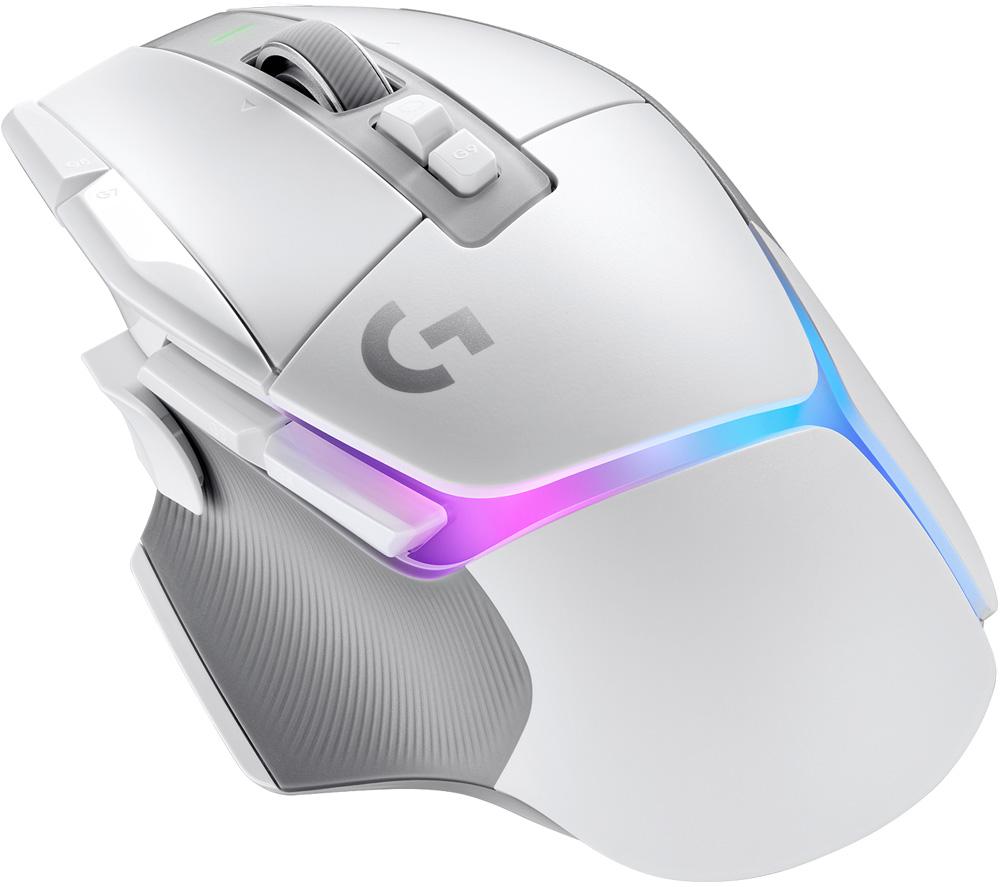 Logitech G502 X PLUS LIGHTSPEED Wireless RGB Gaming Mouse - Optical Mouse with LIGHTFORCE Hybrid Switches, LIGHTSYNC RGB, HERO 25K Gaming Sensor, Compatible with PC - macOS/Windows - White