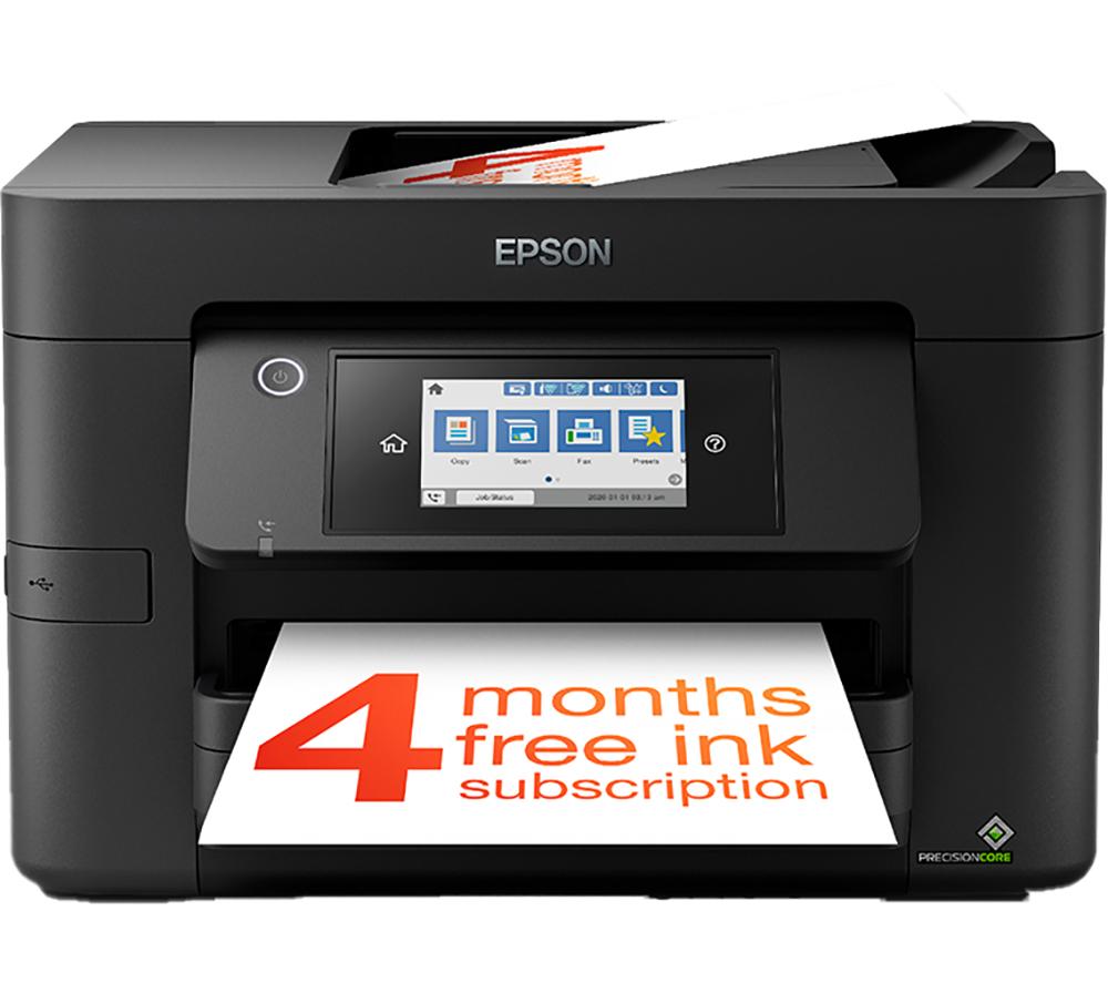 EPSON WorkForce WF-4820 All-in-One Wireless Inkjet Printer with 4 months ReadyPrint free, Black