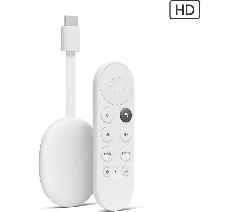 Hurtigt Skuldre på skuldrene Skuespiller Buy GOOGLE Chromecast HD with Google TV - Snow | Currys