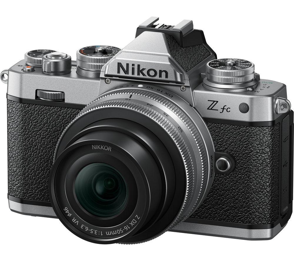 NIKON Z fc Mirrorless Camera with NIKKOR Z DX 16-50 mm f35-63 VR Lens - Silver SilverGrey