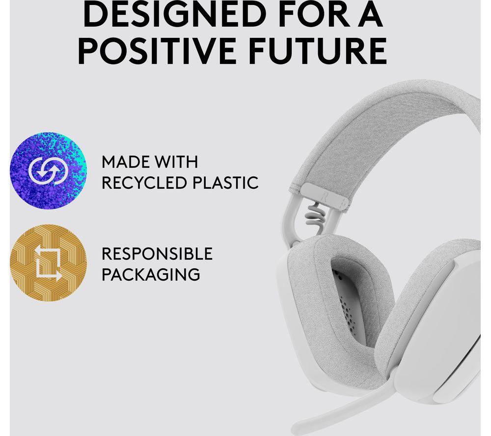 LOGITECH Zone Vibe 100 Wireless Headset - Off-White image number 5 of 10