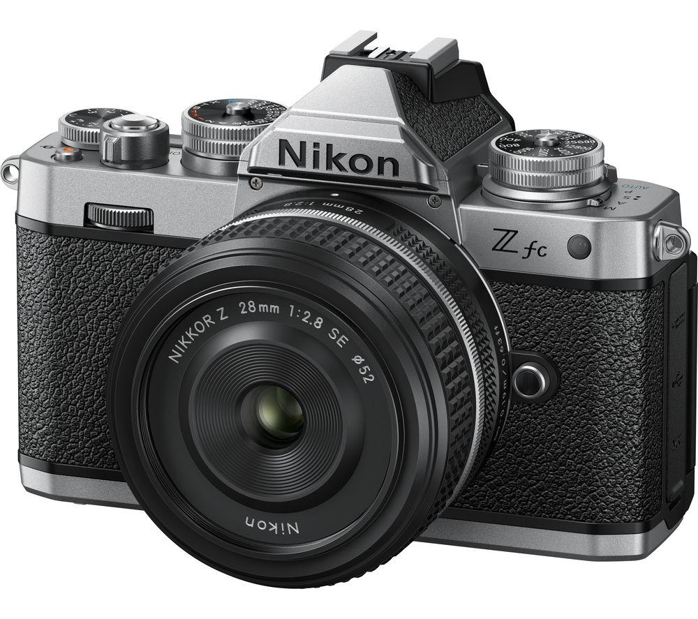 NIKON Z fc Mirrorless Camera with NIKKOR Z 28 mm f/2.8 SE Lens - Silver, Silver/Grey,Black