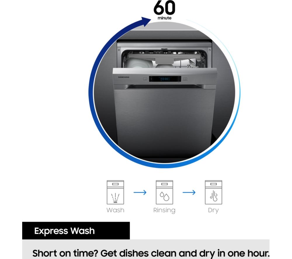 SAMSUNG Series 11 DW60BG750FSLEU Full-size WiFi-enabled Dishwasher - Silver image number 6 of 11