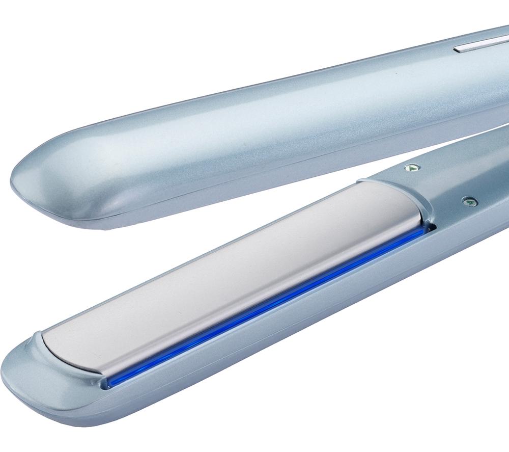 BABYLISS Hydro-Fusion Anti-Frizz Hair Straightener - Ice Teal Blue image number 5 of 15