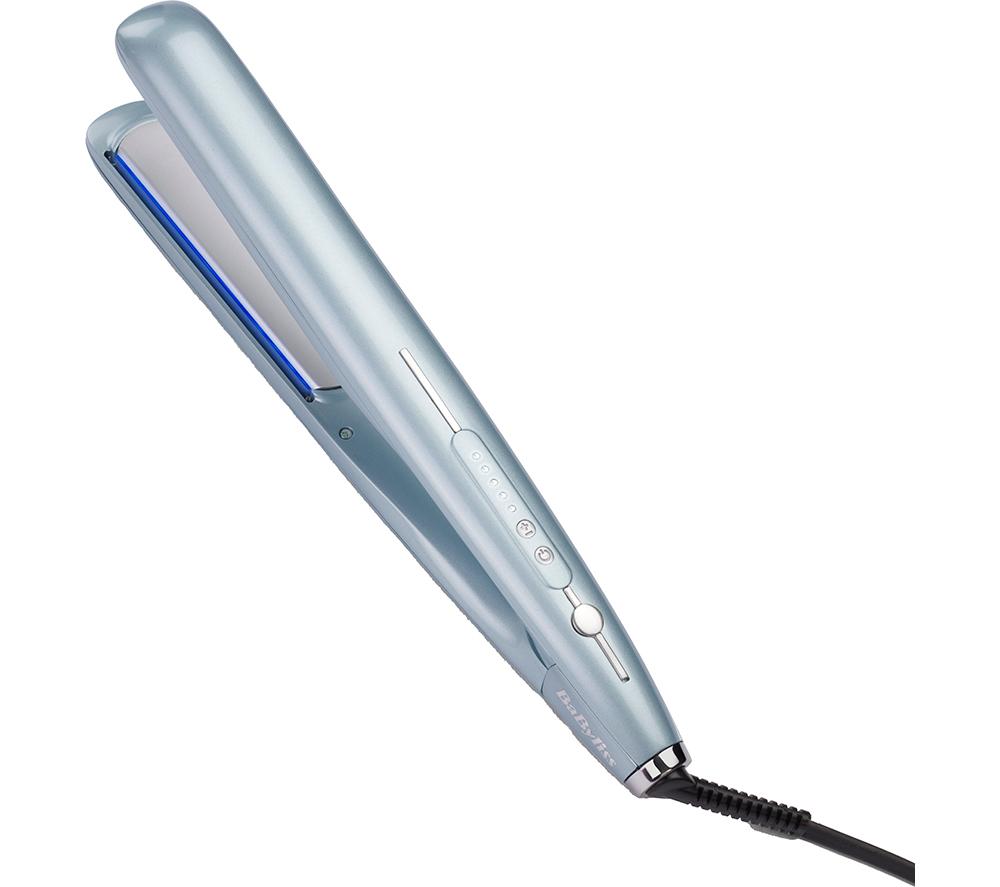 BABYLISS Hydro-Fusion Anti-Frizz Hair Straightener - Ice Teal Blue image number 8 of 15