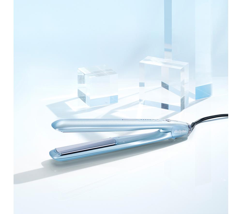 BABYLISS Hydro-Fusion Anti-Frizz Hair Straightener - Ice Teal Blue image number 9 of 15