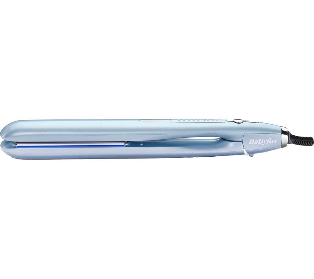BABYLISS Hydro-Fusion Anti-Frizz Hair Straightener - Ice Teal Blue image number 10 of 15