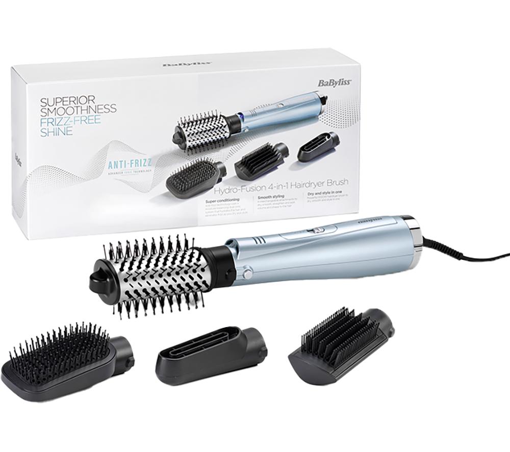 BABYLISS 2774U Hydro-Fusion Anti-Frizz 4-in-1 Hair Dryer Brush - Silver & Black image number 5 of 13