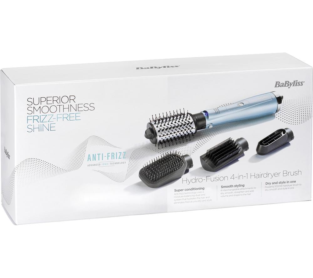 BABYLISS 2774U Hydro-Fusion Anti-Frizz 4-in-1 Hair Dryer Brush - Silver & Black image number 10 of 13