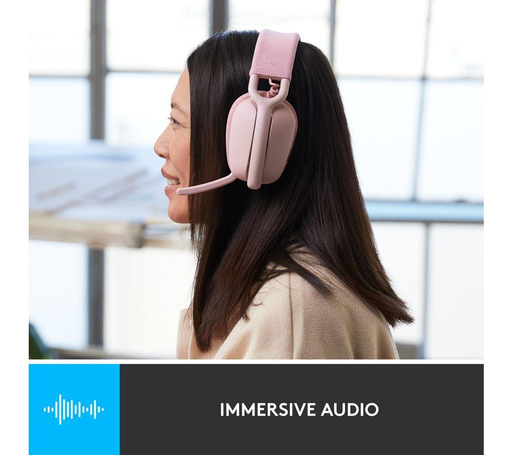 LOGITECH Zone Vibe 100 Wireless Headset - Rose image number 4 of 10